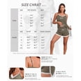 thumbnail image 5 of MINTREUS Womens Cami Pajamas Sets 2 Piece Camisole Lounge Pjs Set Lace Trim Sleepwear with Shorts, 5 of 9