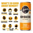 thumbnail image 5 of Remedy Kombucha Ginger Lemon 250ml, British Import (Pack of 6), 5 of 5
