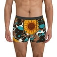 thumbnail image 1 of Balery Vintage Sunflowes Calzoncillos bóxer para hombre, ropa interior de algodón suave y transpirable con cinturilla de nailon-Large, 1 of 5