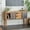 Brown 2 Drawers 1 Shelf and 2 Doors Solid Rectangle 47" x 15" x 31", variant on DecMode 47" x 31" Brown Wood 2 Drawers 1 Shelf and 2 Doors Console Table, 1-Piece