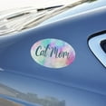 thumbnail image 3 of Cat Mom Colorful Automotive Car Refrigerator Locker Vinyl Euro Oval Magnet, 3 of 3