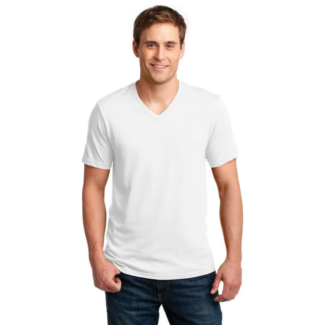 Camiseta con cuello en V 100% algodón hilado en anillo peinado Yunque 947462