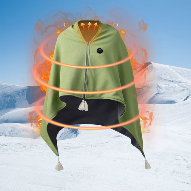 EGNMCR Portable Shawl Portable Heating Blanket Heating USB Car Outdoor Camping Office Heating Blanket Washable Warm Body Heating Blanket Shawl electric blanket