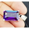 thumbnail image 3 of 30 Ct Lab Grown Purple Amethyst German Silver Solitaire Pendant Gemstone, 3 of 6