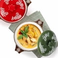 thumbnail image 3 of 4 Pack Ceramic Soup Bowls with Lid and Double Handles, 22 OZ French Onion Soup Crock, Small Casserole Dish for Oven, Mini Cocotte Set Baking Ramekins for Stews, Cereal, Oatmeal or Pasta, 3 of 7