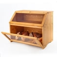 thumbnail image 2 of Leader Accessories Bamboo Two-Layer Bread Box,Oak, 2 of 6