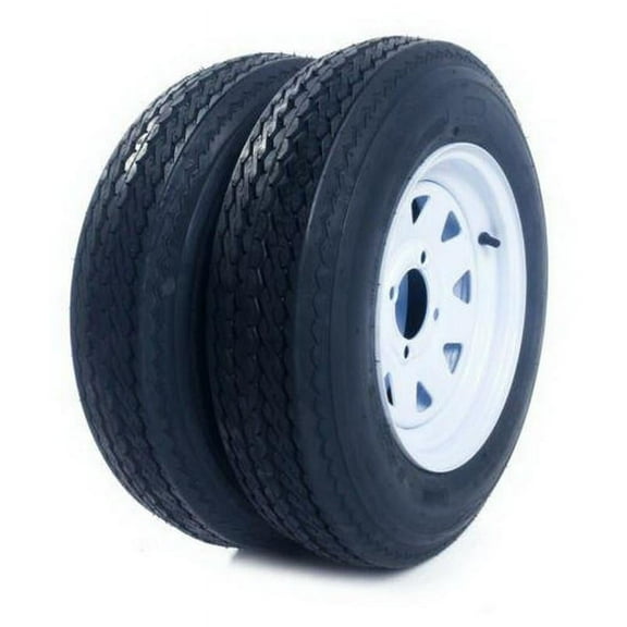 Roadstar 2PCS 4PR 5.30-12 Trailer Tires ,4PR Golf Cart Tires with Rims
