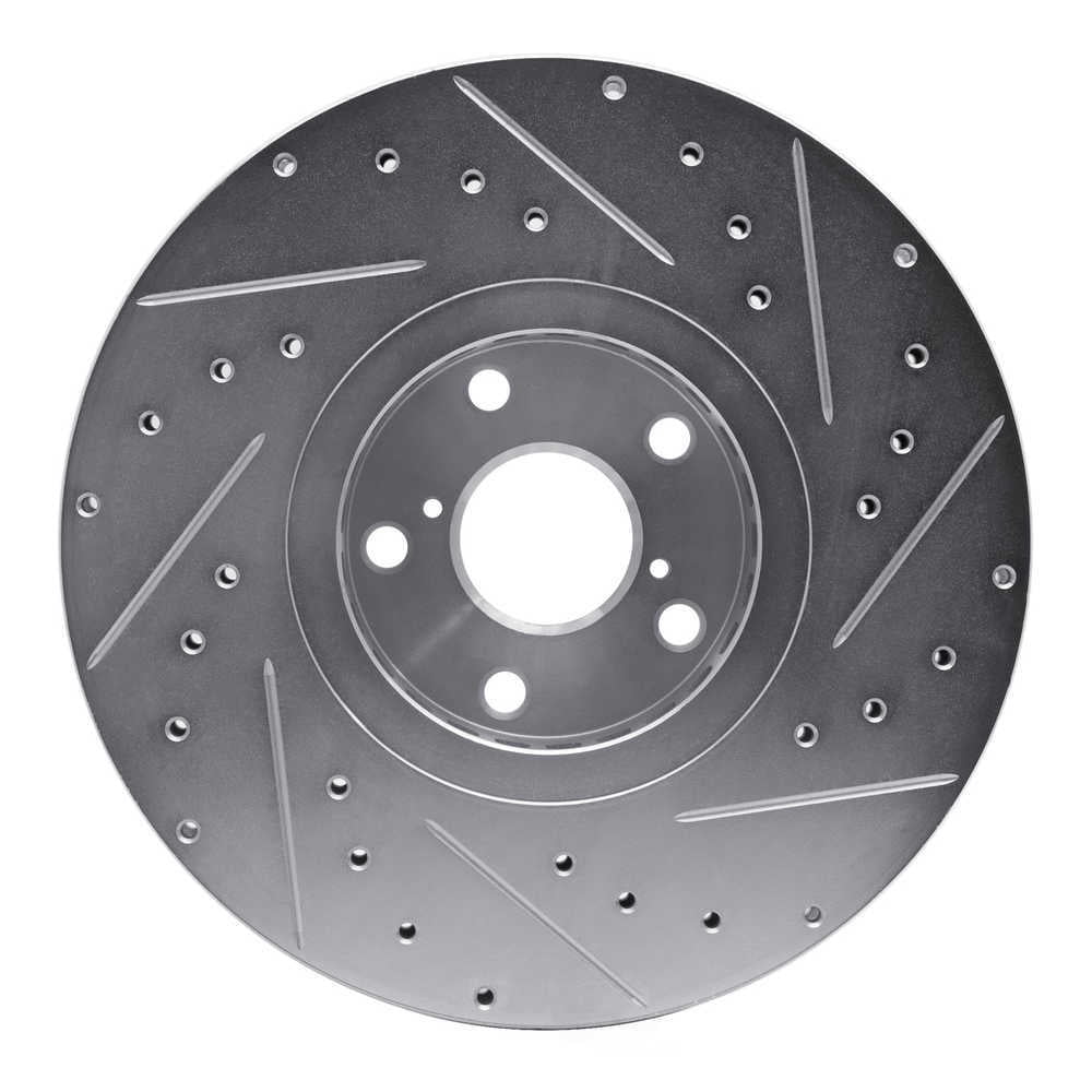 Dynamic Friction Company 631-75011D DFC Brake Rotor - Drilled And Slotted - Silver