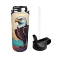 thumbnail image 2 of Sikiie Cartoon Iceberg Bald Eagle Print 18OZ Insulated Straw Cup, Portable Leak-proof Sports Water Bottle, Stainless Steel Water Cup Suitable for Home and Outdoor, 2 of 8