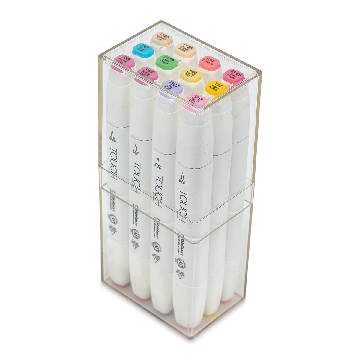 ShinHan Touch Twin Brush Markers - Set of 12, Pastels