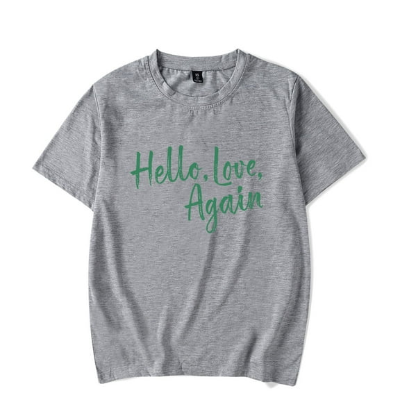 Hello Love Again tshirt Romantic love movie T-Shirt Short Sleeve Crewneck Tshirt Men/women movie fans Top