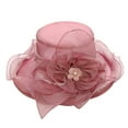 thumbnail image 6 of Aligament Women Fashion Hats for Fall,Womens Ladies Church Wide Brim Tea Party Wedding Hat Fancy Derby Fascinator Cap, Gray, 6 of 8