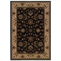 Oriental Weavers Ariana Area Rug - 311K3 - 4' x 6" - in Black/ Ivory - Vintage Inspired, Stain Resistant, Family and Pet Friendly , Entrway, Bedroom Rug