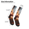 thumbnail image 3 of Bingfone Compression Socks for Women and Men Long Socks for Running Athletic Cycling Nurse-Lava Dragon, 3 of 8