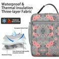 thumbnail image 2 of Flower Insulated Lunch Bag Box Student Reusable Lunch Bag Water-Resistant Cooler Tote Bag School Camping, 2 of 6