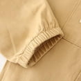 thumbnail image 6 of GBSYEWXS Toddler Child Boys Pants Solid Color Elastic Waist Cargo Full-Length Comfortable Relaxed Trousers Khaki Size 3 Years-4 Years, 6 of 9