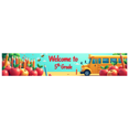 thumbnail image 3 of Cute Cartoon Style Welcome to 5 Grade Banner with Bees Apples and School Bus Background Party Decorations Backdrop for Classroom Entrance First Day of School Photo Booth Props School Events, 3 of 4