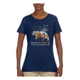 thumbnail image 2 of Wild Bobby, And Into The Forest I Go To Lose My Mind, Animal Lover, Women Graphic Tee, Navy, X-Large, 2 of 4