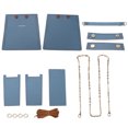 thumbnail image 3 of DIY PU bolso de cuero elegante retro tejido crochet bolso materiales accesorios conjunto azul, 3 of 5