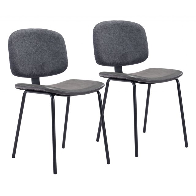 homeroots kitchen & dining 394682 Worcester Dining Chair (Set of 2) Gray