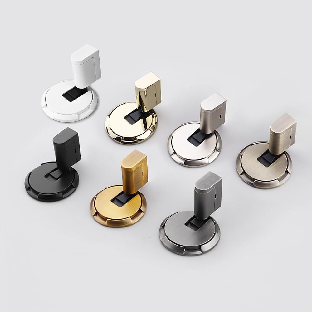 Magnetic Door Stopper,2024 Upgraded Mechanical Floor Door Stop, Door Stoppers for Bottom of Door,Adjustable No Drilling Door Catch,Door Holder to Keep Door Open,Doorstops for Inside Door