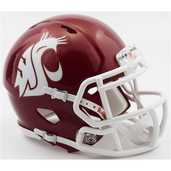Washington State Cougars Crimson Riddell NCAA Speed Mini Helmet