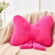 thumbnail image 1 of wonima44 Hot Pink Bow Pillow,16'' Bow Decorative Pillows with Faux Rabbit Fur,Soft Bow Throw Pillows Aesthetic Bow Shaped Pillow for Bed Sofa Couch Home Decor, 1 of 1