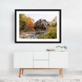 Autumn Bridge New Hampshire Photography Black Framed Wall Art Print 8