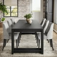 thumbnail image 3 of Tribesigns 86.61-inch Dining Table for 6-8, Farmhouse Kitchen Table, Extra Long Rectangular Dinner Table, Black, 3 of 8