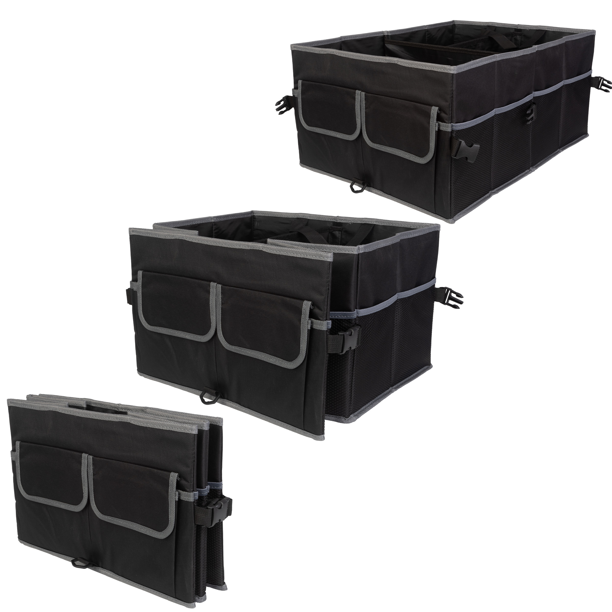 Stalwart Folding Car Trunk Organizer - Car Storage for SUV, Truck, or Sedan