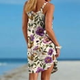 thumbnail image 5 of HADST Women's Floral Print Spaghetti Strap Cover-Ups Casual Mini Dresses with Chest Pleats, 5 of 7