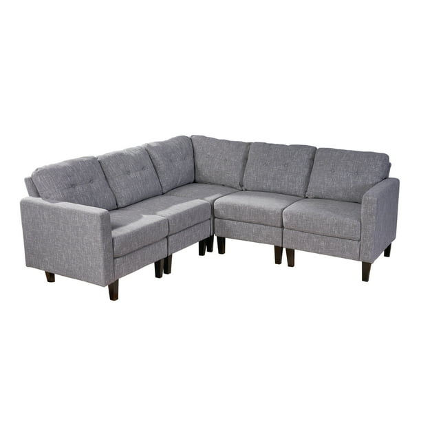 Milltown Mid Century Modern Sectional Sofa Set Gray Tweed Com Milltown Mid Century Modern Sectional, Customize Your Sectional Sofa