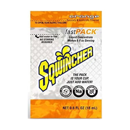 Sqwincher Fast Packs, Orange, 6 oz, Pack