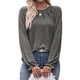 thumbnail image 3 of Camisas de Larga para Mujer, Moda Otoño 2025, Blusas Elegantes e Informales, Blusas Tipo Túnica Plisadas con Cuello Redondo. Gris Oscuro S, 3 of 10