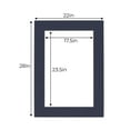 thumbnail image 3 of Navy Blue Acid Free 22x28 Picture Frame Mats with White Core Bevel Cut for 18x24 Pictures - Fits, 3 of 3