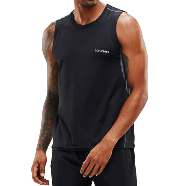 Men's Tank Tops Quick Dry Workout Swim Beach Shirts Sleeveless Shirts ...