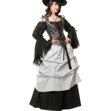 Adult's Womens Grey And Black Marie Antoinette Dress