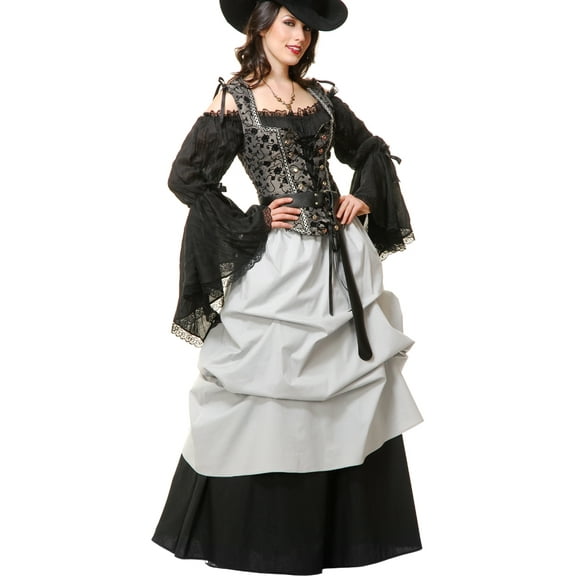 Charades Costumes Women's Grey And Black Marie Antoinette Dress Costume Small 5-7