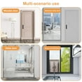 thumbnail image 6 of FRCOLOR  4 Pcs Stick On Cabinet Handles Refrigerator Silver Door Black, 6 of 8