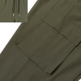 thumbnail image 6 of MOJOGO Men's Lightweight Workout Pants Casual Straight Leg Pants with Drawstring Outdoor Athletic Trousers with Cargo & Zipper Pockets M, 6 of 8