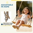 thumbnail image 3 of Qaba Wooden Swing Seat for Backyard Adjustable Rope Outdoor Playground Playset for Kids with Tree Straps Carabiners, 3 of 7