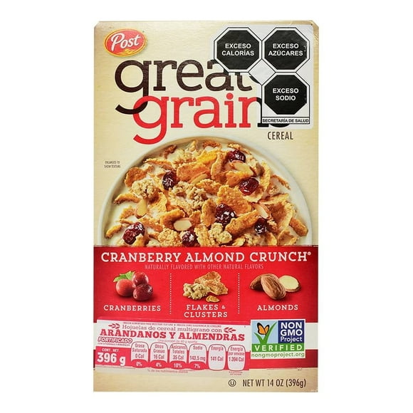 Cereal Post Great Grains con arándanos y almendras 396 g