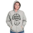 thumbnail image 3 of Caturday Morning Cats Coffee Lovers Womens Plus Size Graphic Zipper Hoodie Brisco Brands 3X, 3 of 5