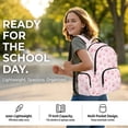 thumbnail image 5 of KUIFORTI Pink Cat Paw Print Kids Backpack Set 4Pcs School Supplies with Lunch Box Pencil Pouch Water Bottle Sleeve for Elementary Primary Middle School Daily Use, 5 of 7
