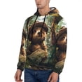 thumbnail image 3 of Haiem Jungle Hat Bear Patterned Men's Hoodie with Kangaroo Pocket - Ideal Pullover Sweatshirt for Daily Wear, Travel, and Home-3X-Large, 3 of 7
