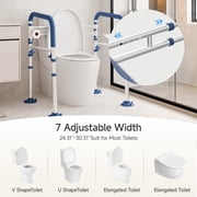 Loyoda Toilet Safety Rails, Bathroom Toilet Safety Frame for Seniors and Disabled, Supports up to 350Lb