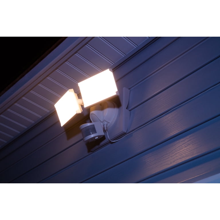 NS2H-LED Twin Head Motion Sensor Security Light – 3300 Lumens Outdoor Flood Light, Adjustable Color Temp & Sensitivity, Durable Die-Cast Housing