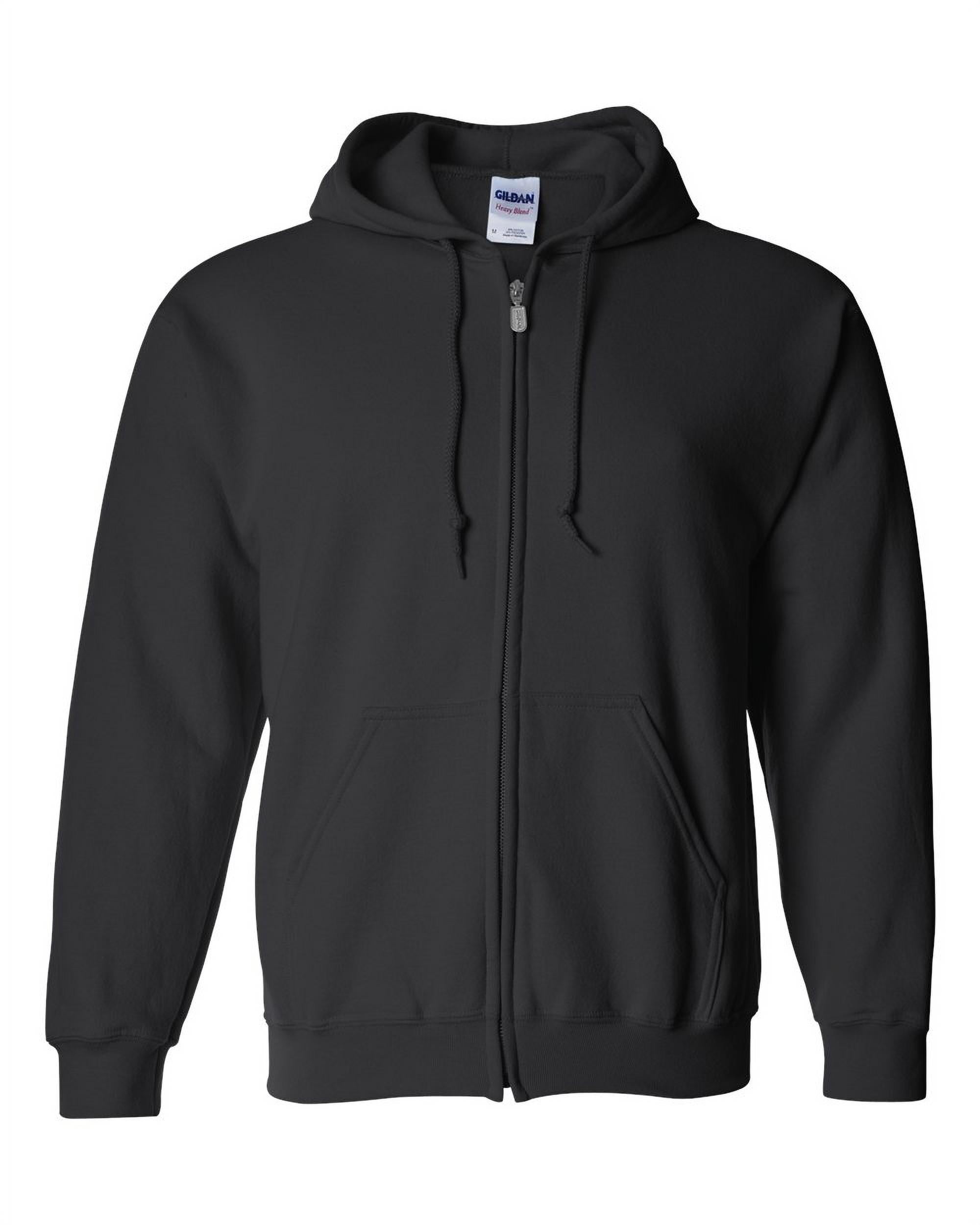 GILDAN Heavy Blend ブラックフーディ Mサイズ Gildan Heavy Blend 5X Full Zip Hooded Sweatshirt, Black