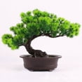thumbnail image 1 of Árbol de bonsái artificial, decoración de plantas falsas, plantas de casa artificiales en maceta, planta alta de bonsái de pino japonés para decoración del hogar, 1 of 1