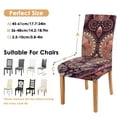 thumbnail image 6 of Colorful Retro Paisley Pattern Dining Chair Covers 4 Pack Bohemian Vintage Floral Ethnic Washable Polyester Stretch Slipcovers Removable Protector for Elegant Spaces, 6 of 7